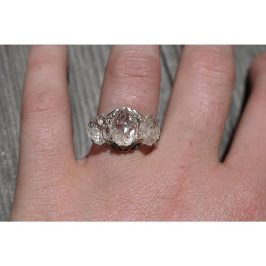 Natural Diamond Ring Raw Diamond Ring Uncut Diamond Ring Engagement Ring